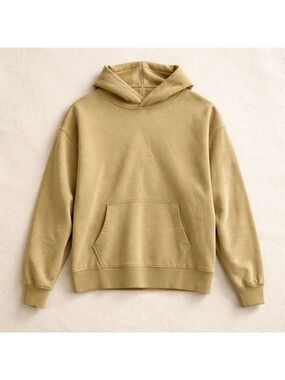 Old Navy Mustard Hoodie Large Neutral Pullover Sweatshirt